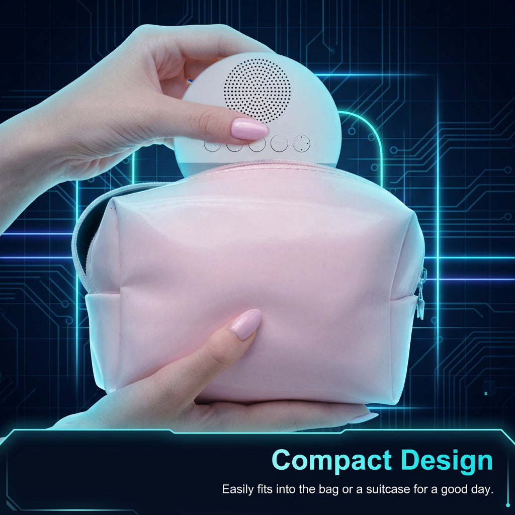 Baby White Noise Machine with Night Light & Intelligent Timing 20 Soothing Sounds USB Rechargeable Sleep Sound Player