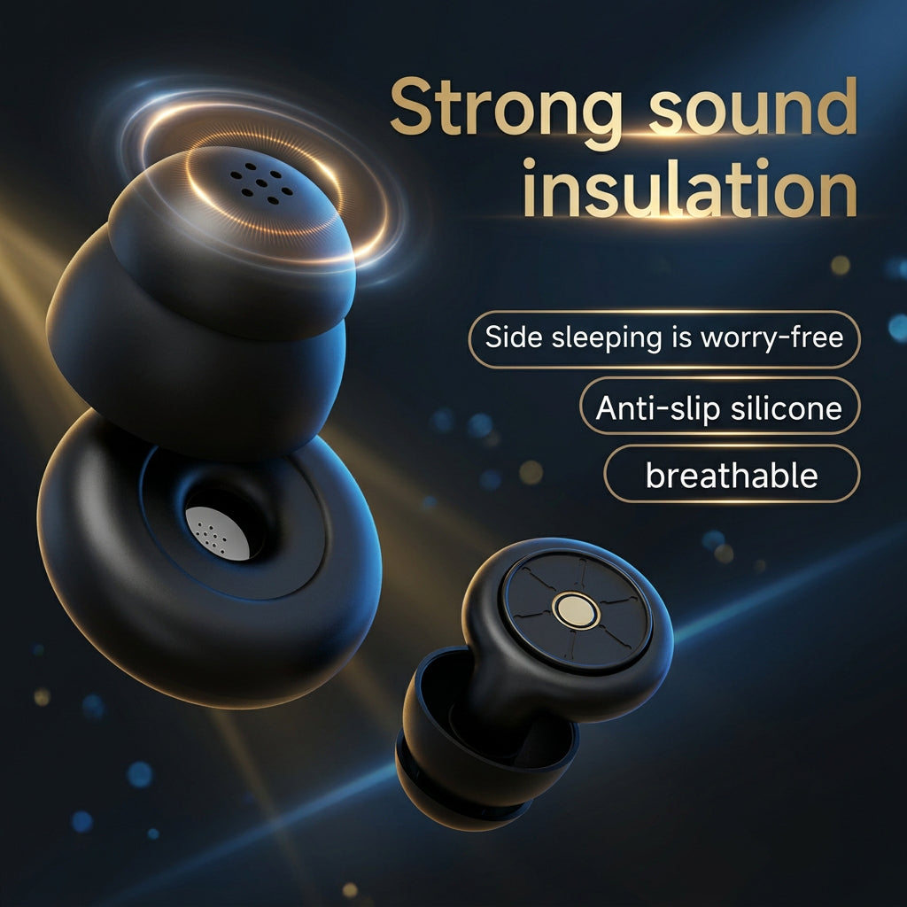3D Sleep Eye Mask for Sleeping - Insomnia Relief, Light Blocking - Eye Cover - Adjustable Strap ,With Noise Cancelling Earplugs
